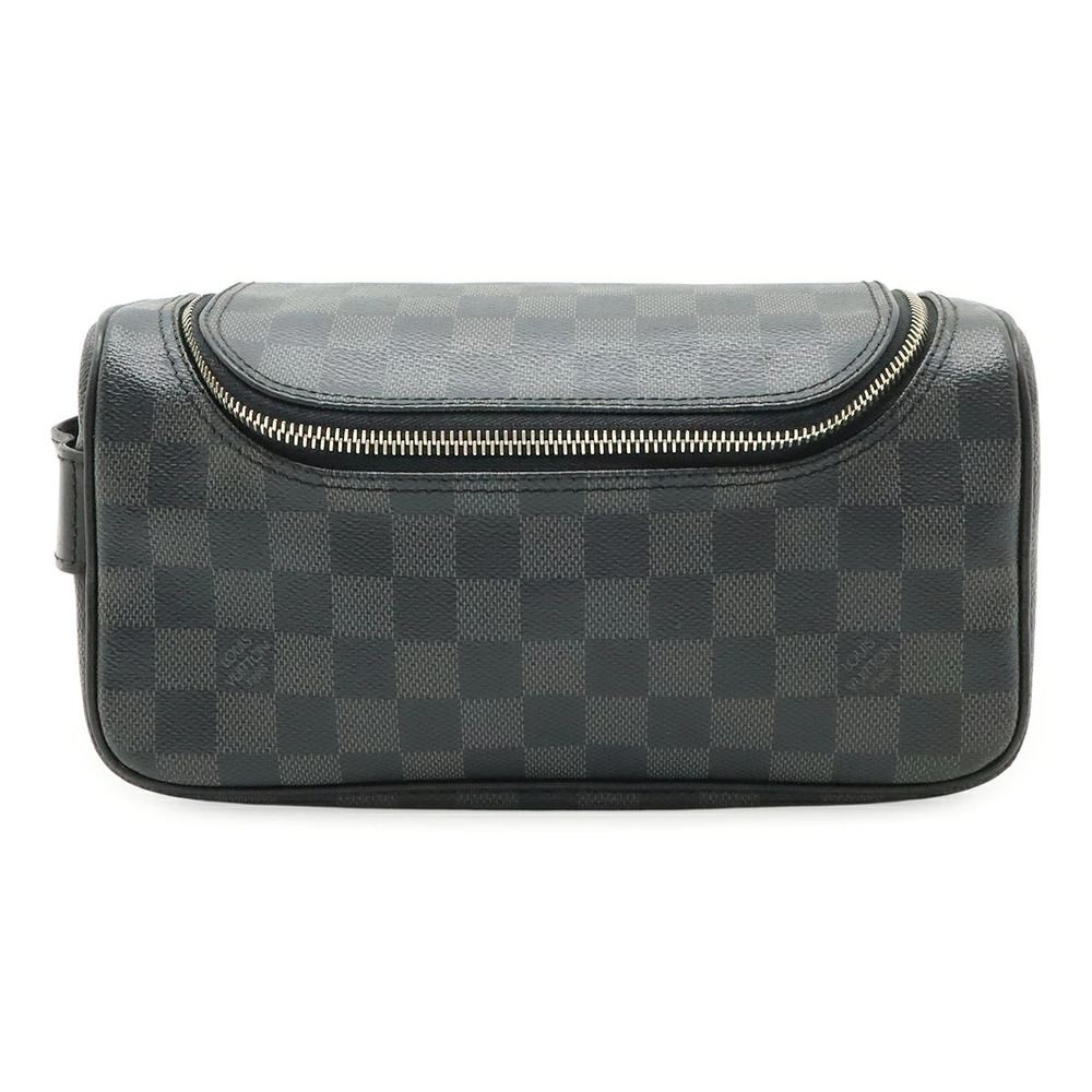 LOUIS VUITTON Damier Graphite Black Toiletry Pouch Bag Handbag